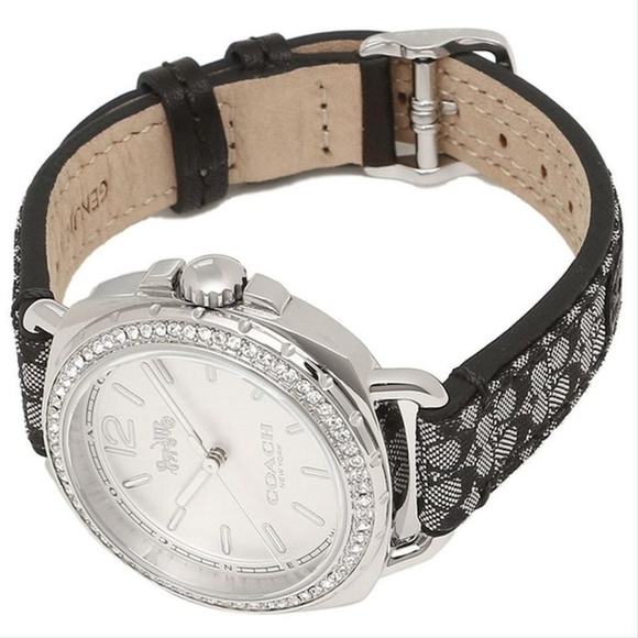 Coach Women's Tatum Fabric and Leather Strap Watch - Picture 3 of 6